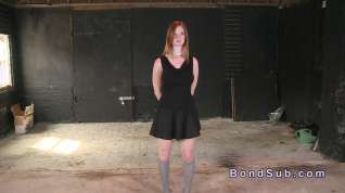 Online film Tied up big boobs redhead fingered in dungeon
