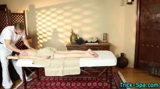 Online film Beautiful teen massaged