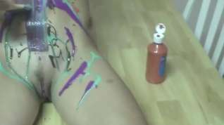 Online film Home made body painting video