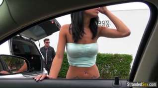 Online film Busty teen Mia Hurley hitches for some gas but gets cum