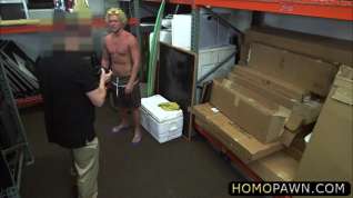 Online film Hot straight sporty dude tries anal gay in the shop for some cash
