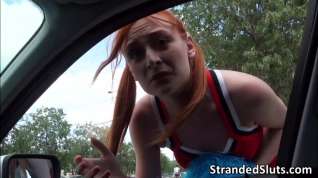Online film Sexy Eva gets into hot strangers car to get to her destination
