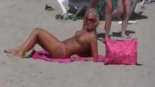 Online film German blond Amateur on Public Beach