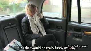 Online film Tattoooed Brit giving rimjob and fucking in fake taxi