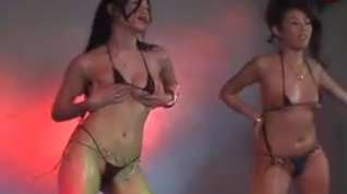 Online film daiya & japan gogogirls sexy micro bikini group dance