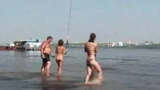 Online film Fishing with nude Russian Teens