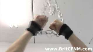 Online film Femdom British ladies inspect CFNM guy in chains