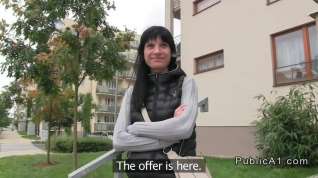 Online film Natural Czech dark haired amateur fucked in public