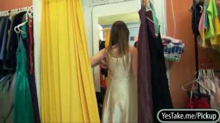 Online film Teen Taylor Sands nailed in fitting room for some money