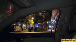 Online film Big tits ebony Julie hooked up and fucked in public at night