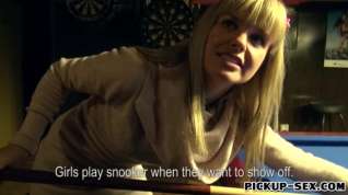 Online film Cutie amateur Czech girl Mikayla nailed in billiards alley