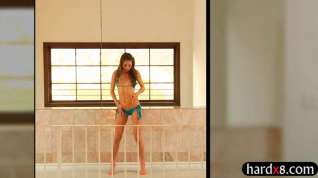 Online film Very slim teen girl Riley Reid dancing and screwed up