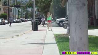 Online film Sexy Blonde Jenna Marie gets spotted and offered a lift by stranger