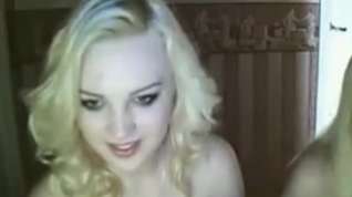 Online film Two blonde lesbian babes in webcam