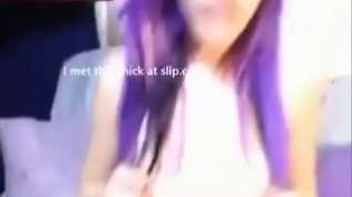 Online film Purple haired emo immature arse drilled