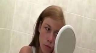 Online film  immature masturbating in the WC