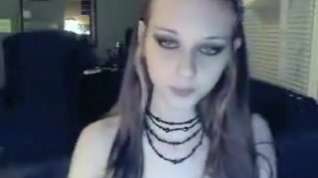 Online film Gorgeous sexy emo immature on web camera