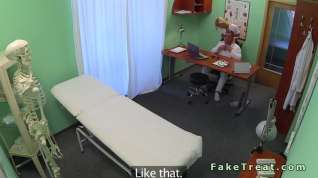 Online film Huge tits patient finger by nurse in fake hospital