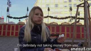 Online film Amateur blonde Czech slut gets payed for fucking in public