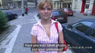 Online film Czech amateur blowjob and fucking POV in public