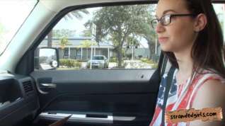 Online film Nerdy brunette teen girl Tali Dava fucked in the backseat