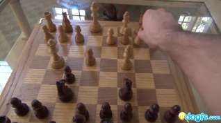 Online film Sexy black gf on a hot strip chess