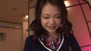 Online film Kana Tsuruta enjoying rough fucking in her school uniform