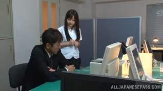 Online film Office babe Mei Hayama gets screwed on the table