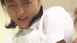 Online film babety nurse Miku Hoshino receives facial cumshot