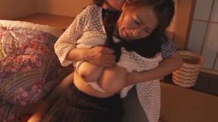 Online film Rika Fujishita naughty mature chick enjoys hard banging