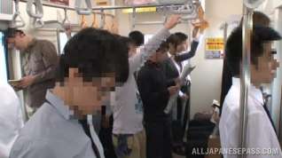 Online film Naughty Japanese teen has sex on the train
