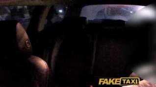 Online film FakeTaxi: Girl with glasses copulates for rent cash