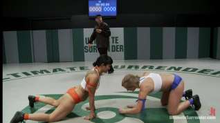 Online film Dragon Destroyed on the Mat Made to CUM During Wrestling She is in tears trying not to cu
