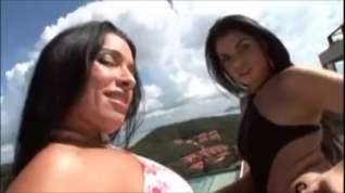 Online film amazing 3some with hot latinas