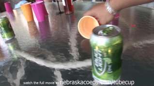 Online film strip beer pong college drinking game