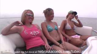 Online film 4 girls boating and flashing around south padre island