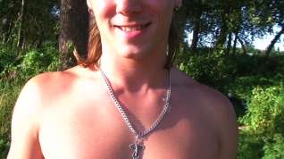 Online film Wild outdoor party porn with hawt guy making 2 dongs cum