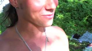 Online film Undressed party clip with babe in outdoor oral-sex and group fuck