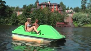 Online film Titted golden-haired drilled hard in a boat