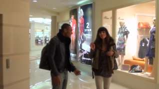 Online film Brown gal sucks jocks in the mall