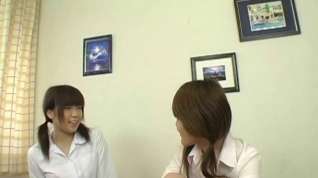Online film Japanese hotties fondle every other
