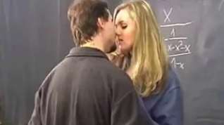 Online film Blonde student offers her tits to her French professor