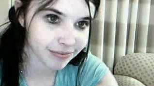 Online film Perfect busty brunette strips on webcam beside a mirror