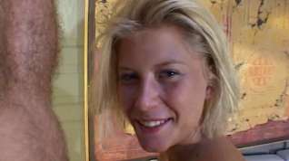 Online film Interviewed French blonde teen undressed and bonked