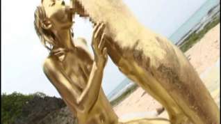Online film Japanese gold bodypaint sex