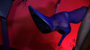 Online film British blond doxy acquires screwed in blue nylons