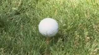 Online film Randy golfer gets a hole-in-one using a dildo club