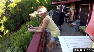 Online film Christening the Balcony With An Outdoor BJ