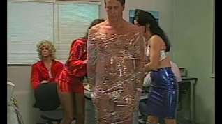 Online film Mate wrapped in saran wrap by hawt honeys