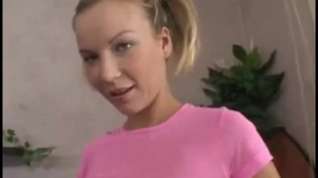 Online film Blond legal age teenager can't live without dong